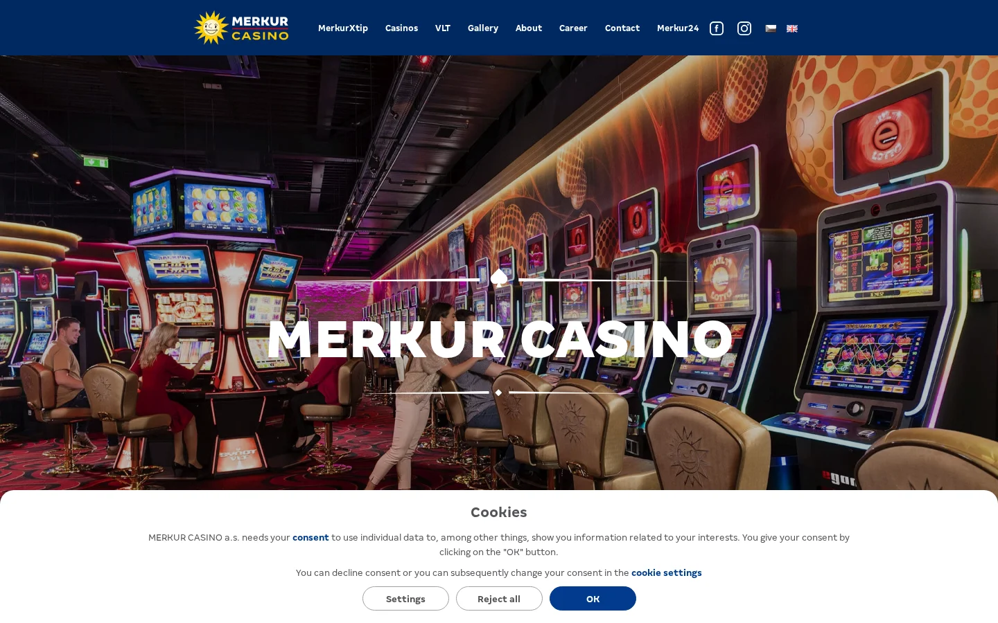 MERKUR CASINO a.s. website