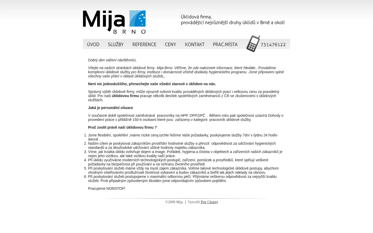 Mija brno website