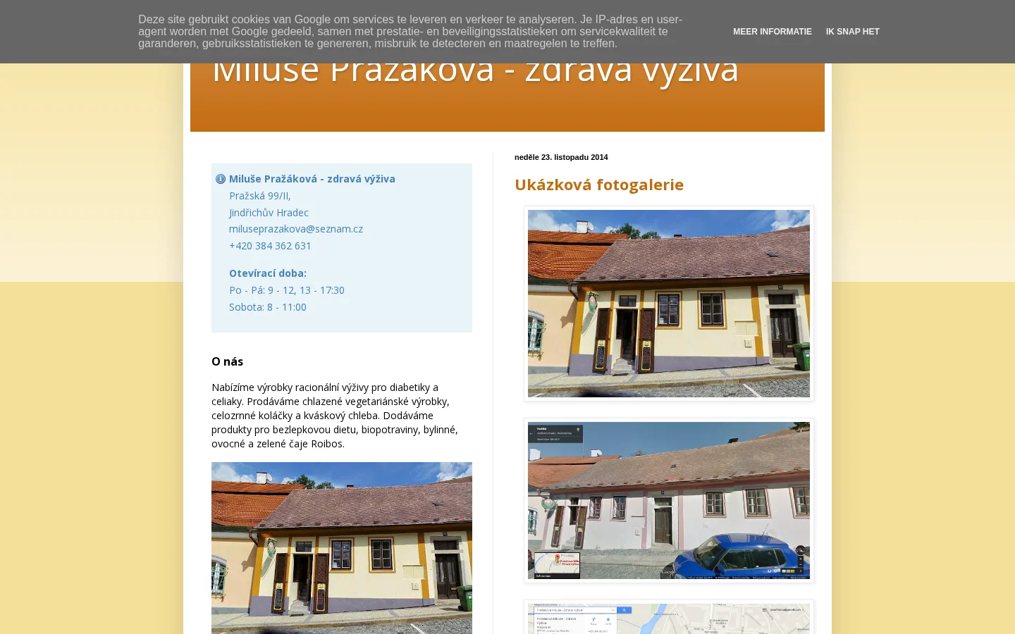 Miluše Pražáková - zdravá výživa website