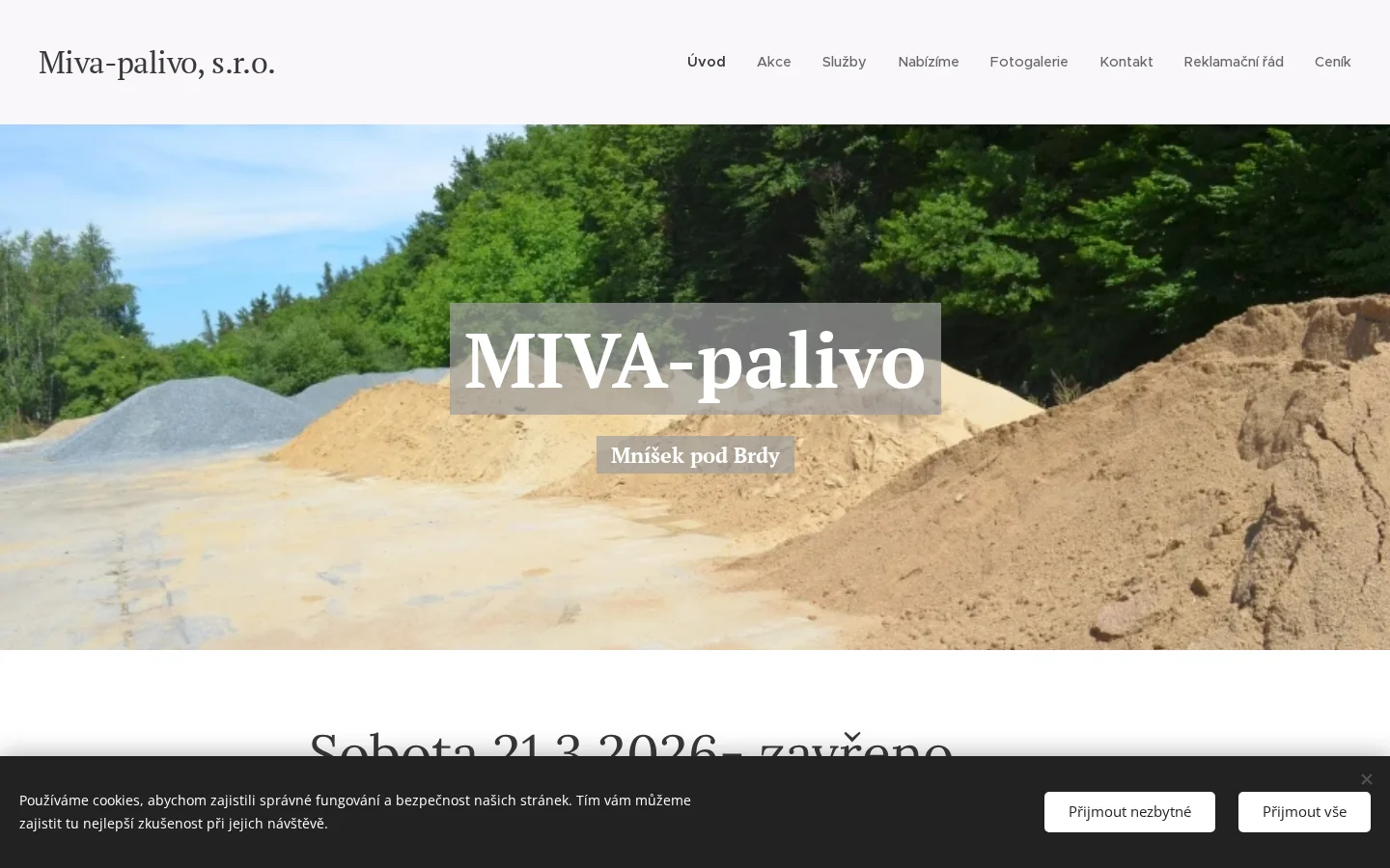 MIVA - palivo, s.r.o. website