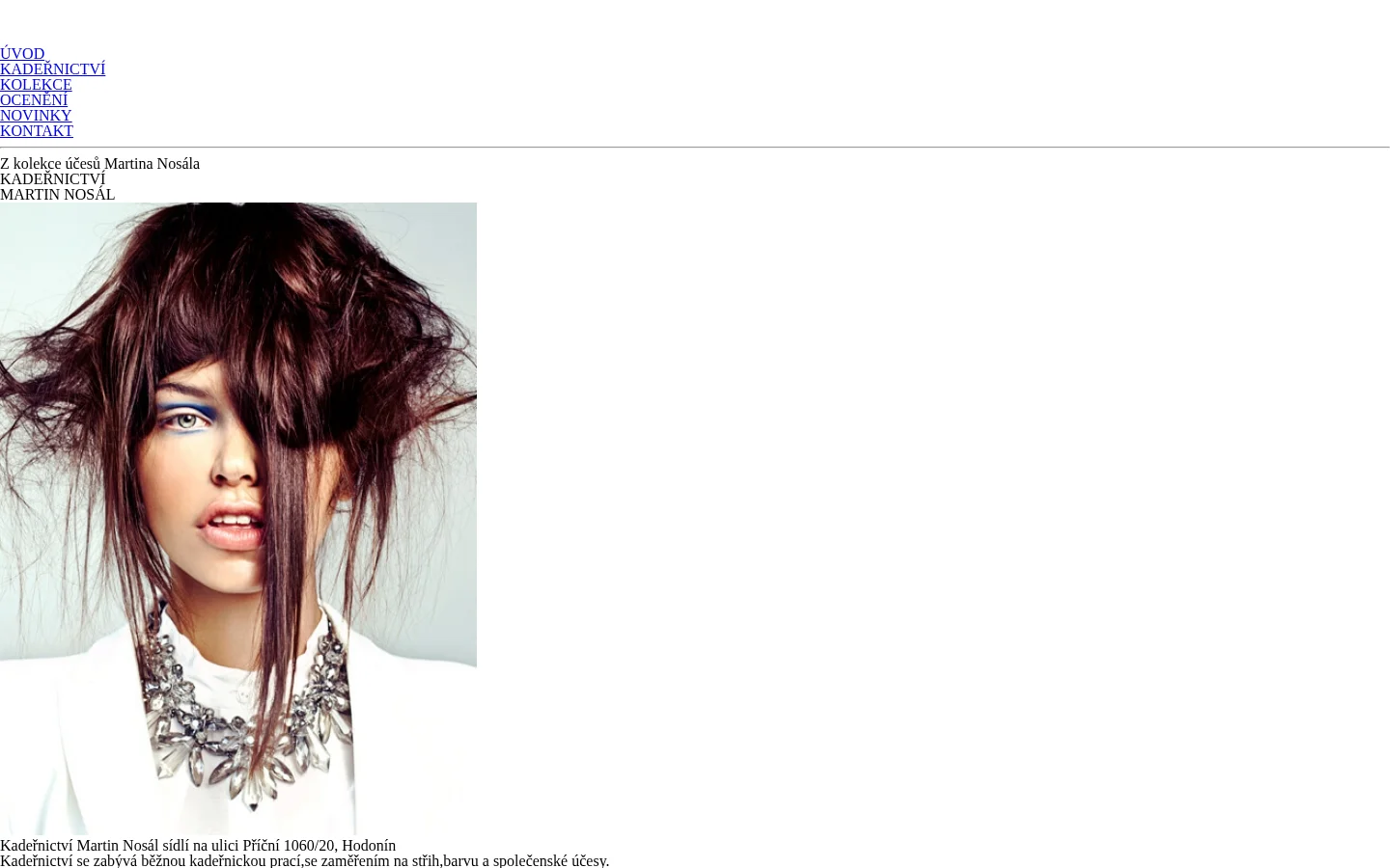 Martin Nosál - kadeřnické studio website