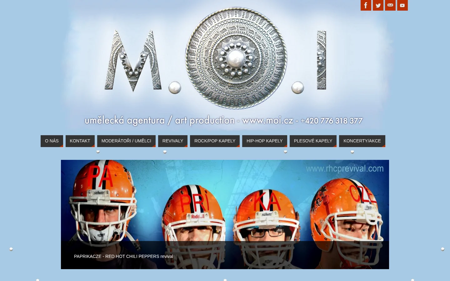 Umělecká agentura M . O . I website
