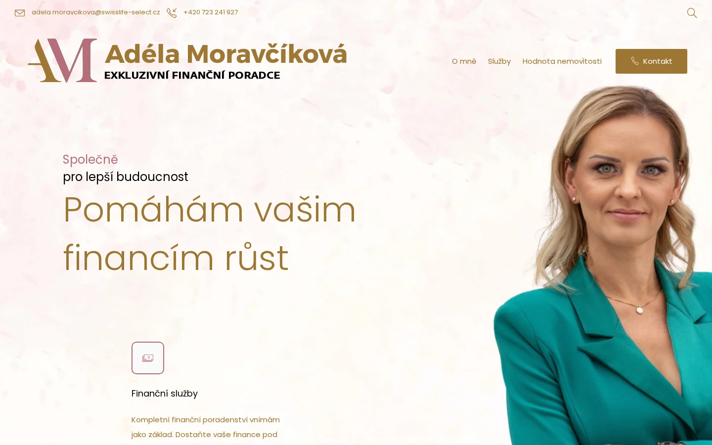 Finanční poradenství Adéla Moravčíková website