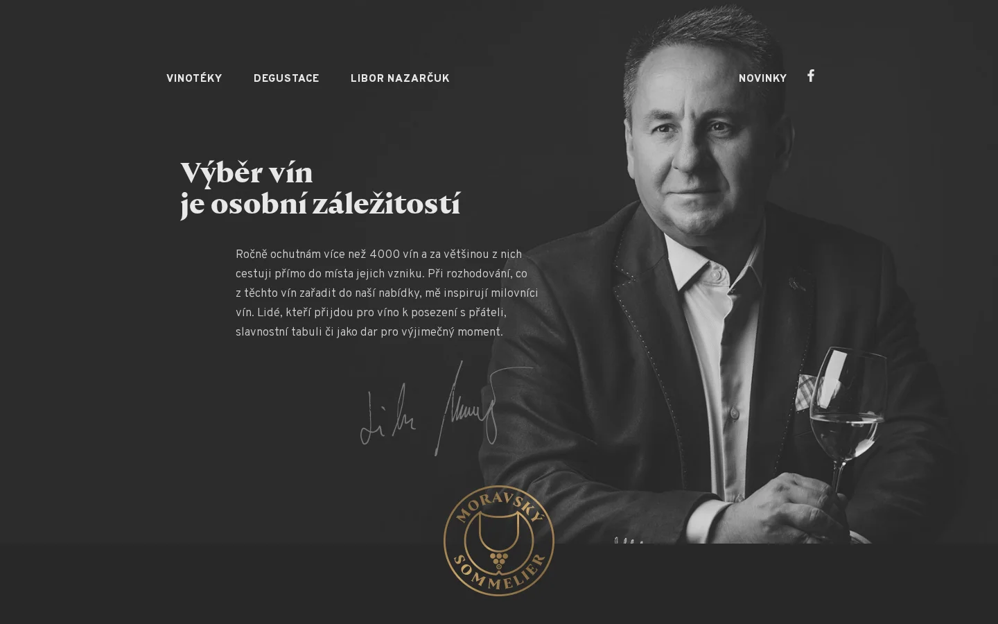 Vinotéka Moravský sommelier website