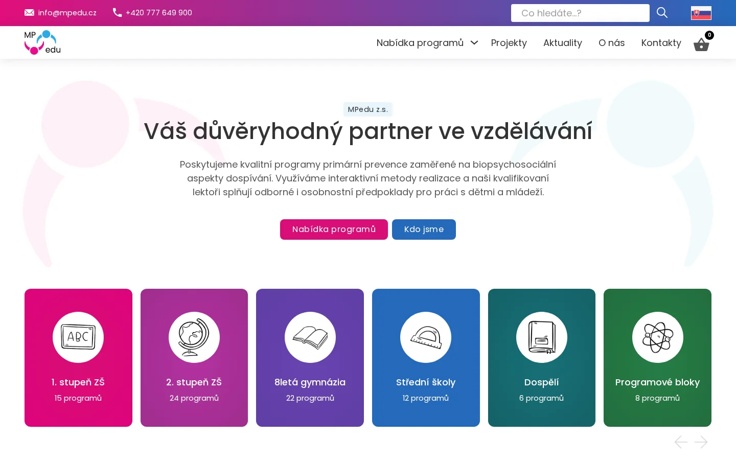 MP Education, s.r.o. website