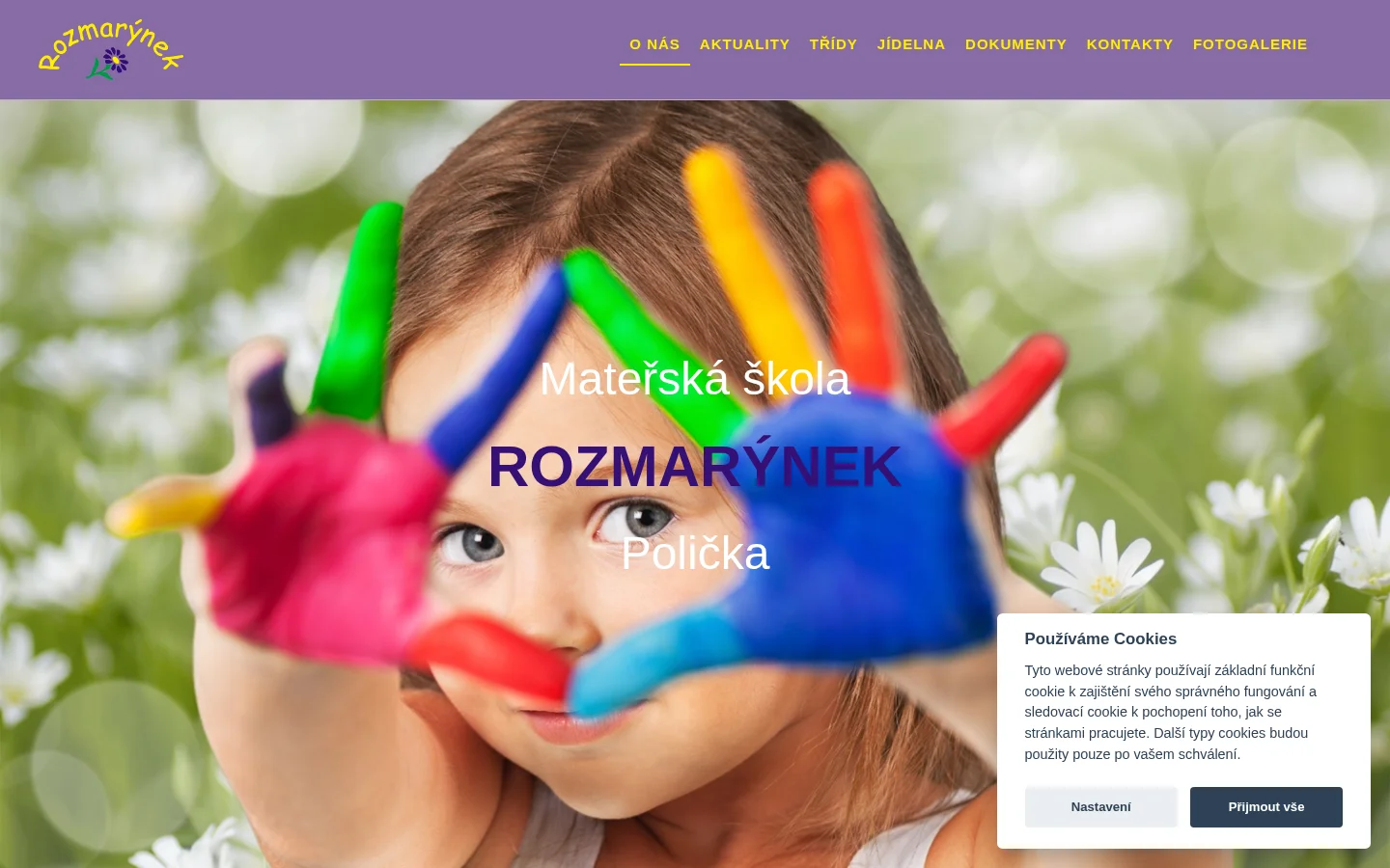 MŠ Rozmarýnek Polička website