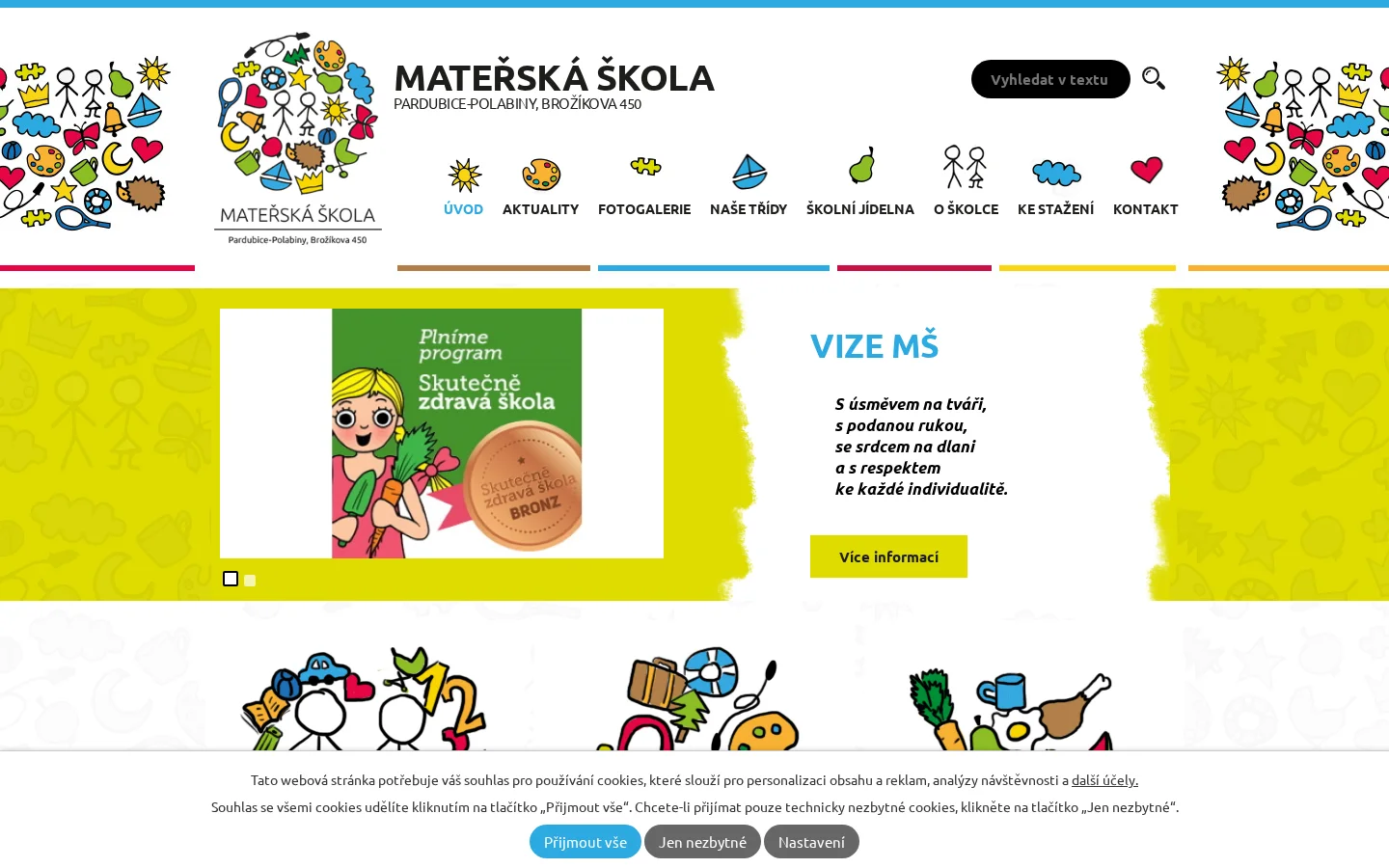 Mateřská škola Pardubice-Polabiny, Brožíkova 450 website