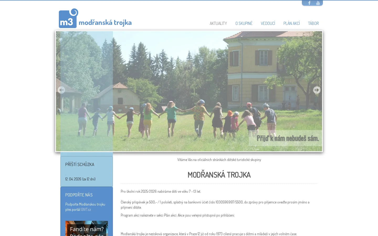 Modřanská trojka website