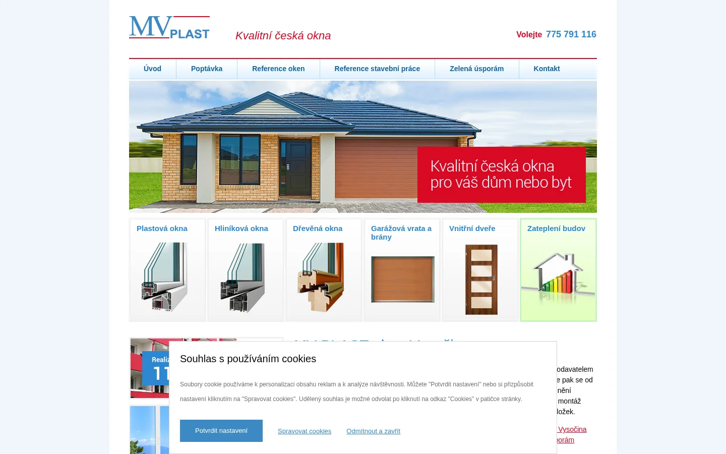 MV PLAST s. r. o. website