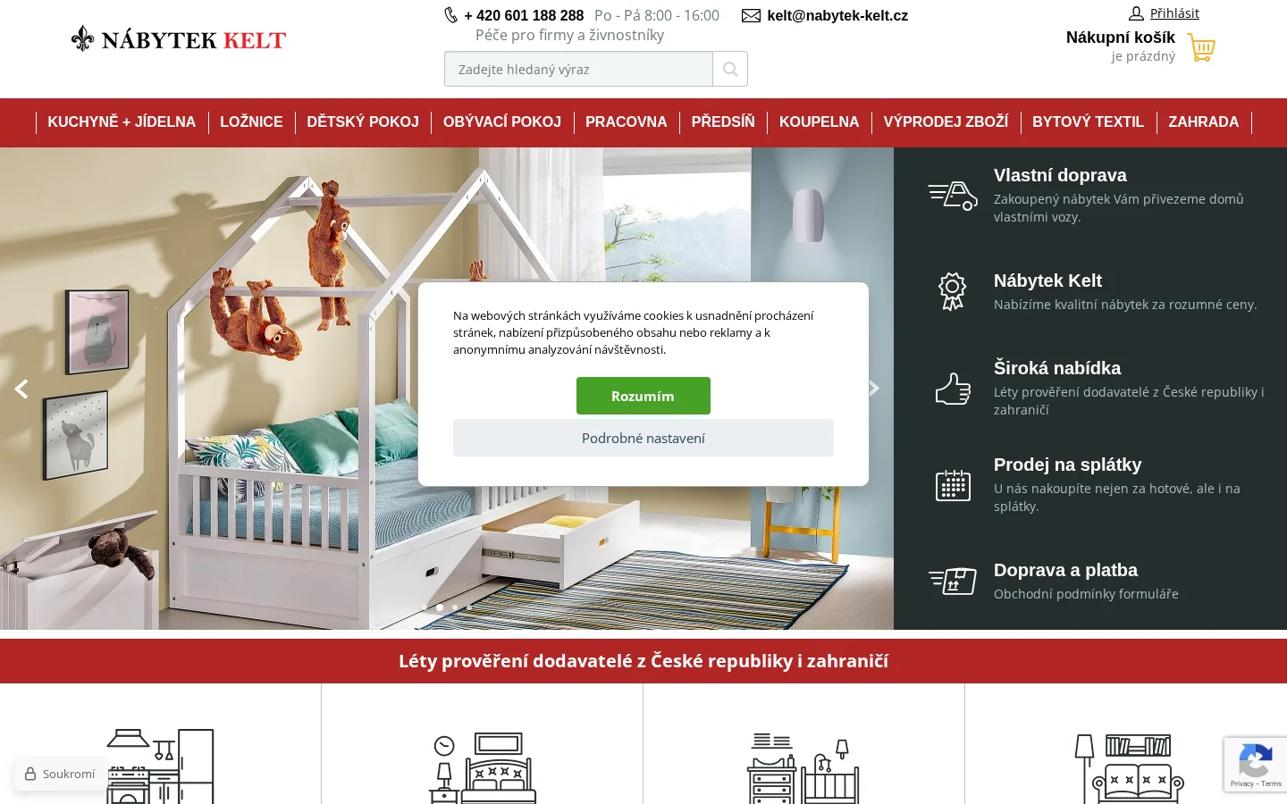 Nabytek-kelt.cz website