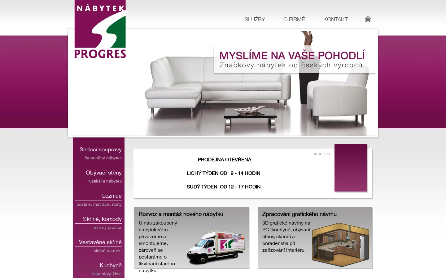 NÁBYTEK PROGRES website