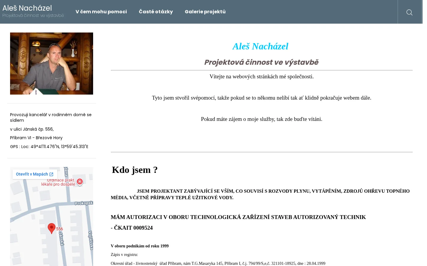 Aleš Nacházel website