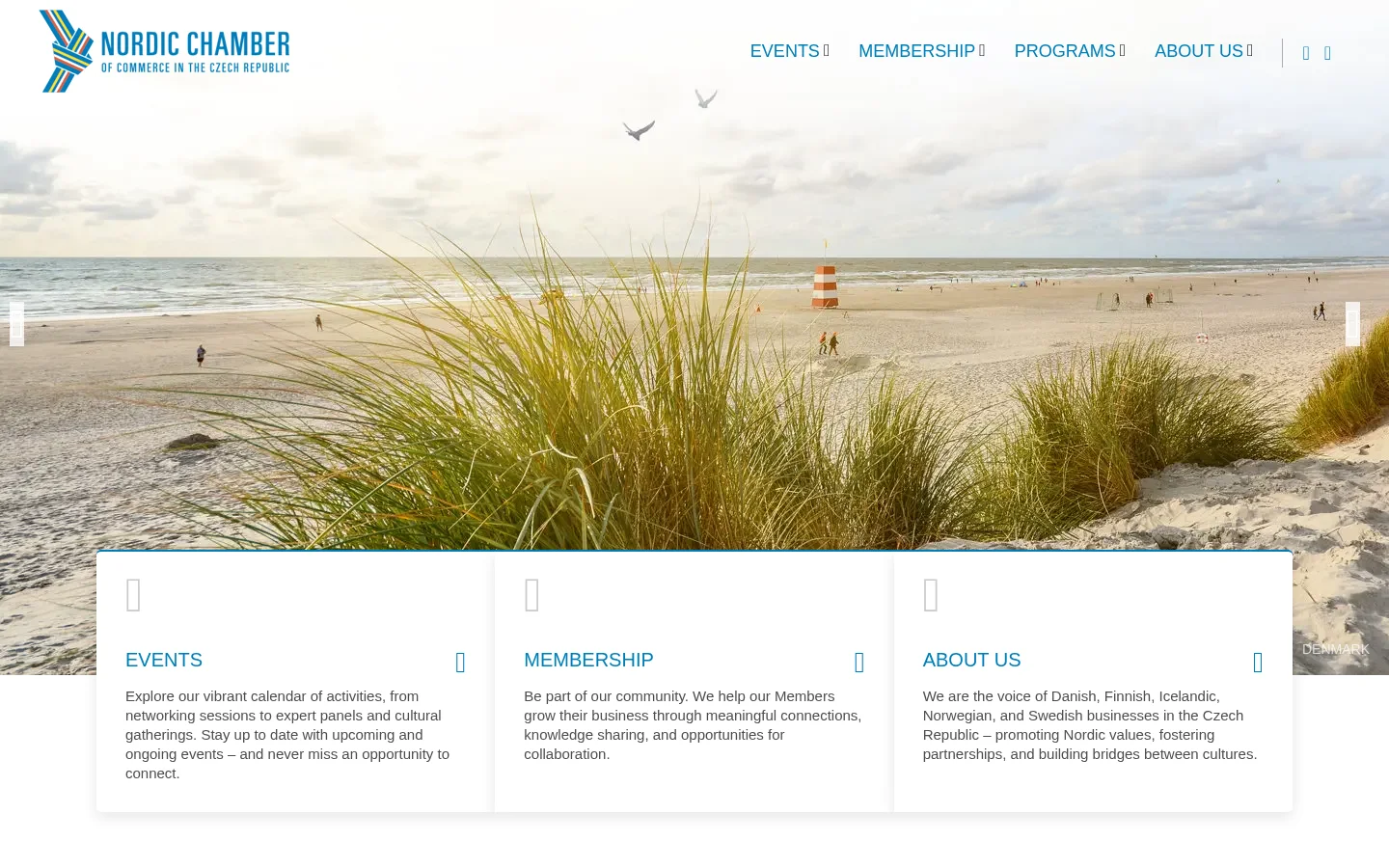 Nordic Chamber of Commerce in the CR website