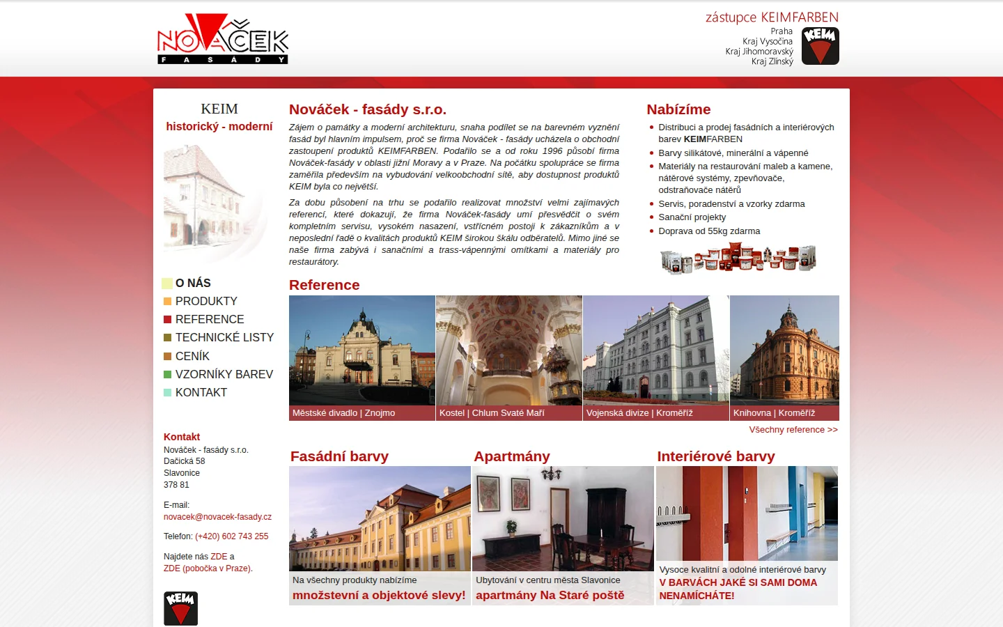 Nováček - fasády s.r.o. website