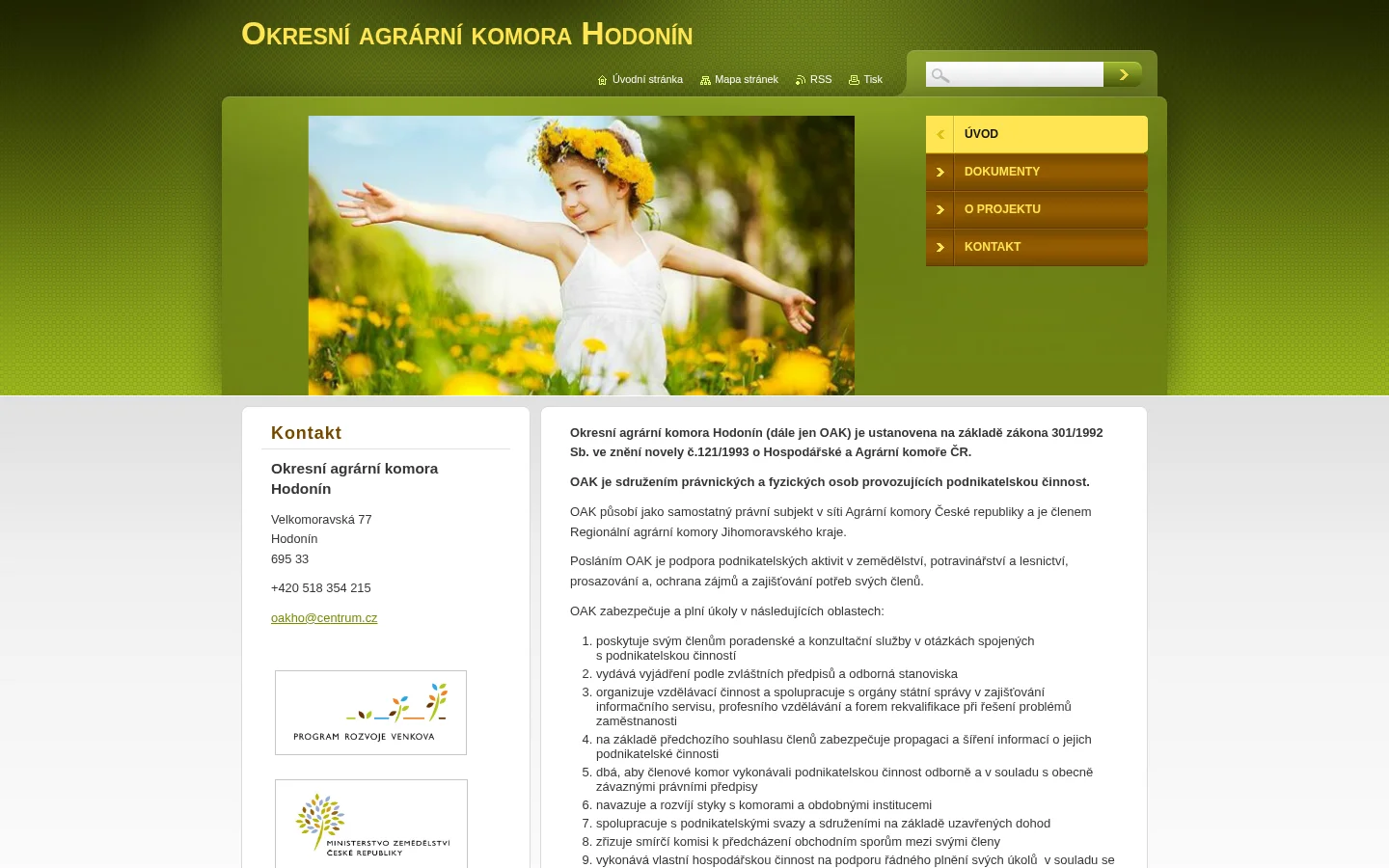 Okresní agrární komora Hodonín website