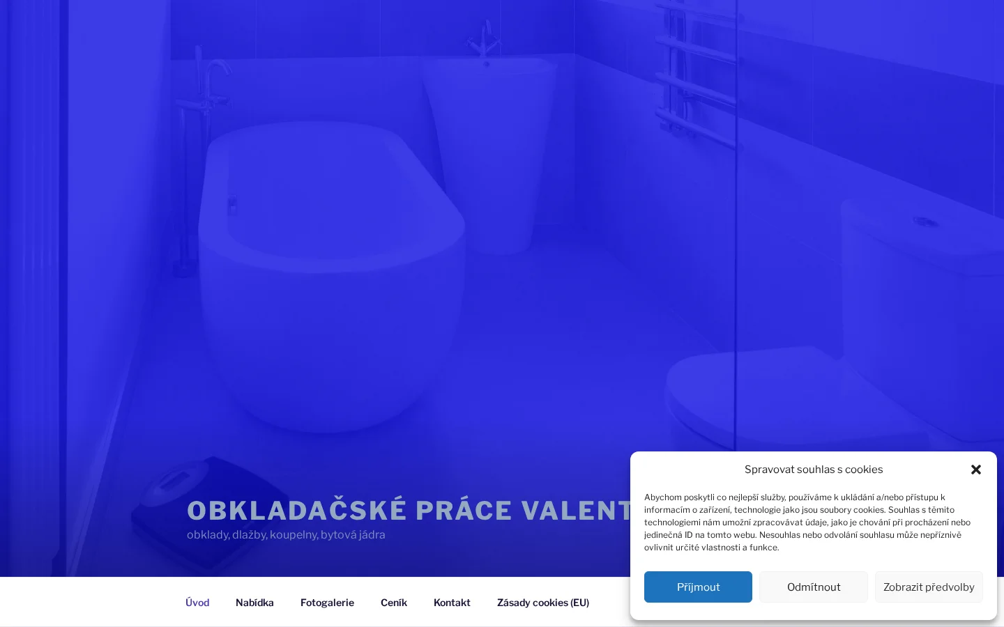 Obkladačské práce Valentýn website