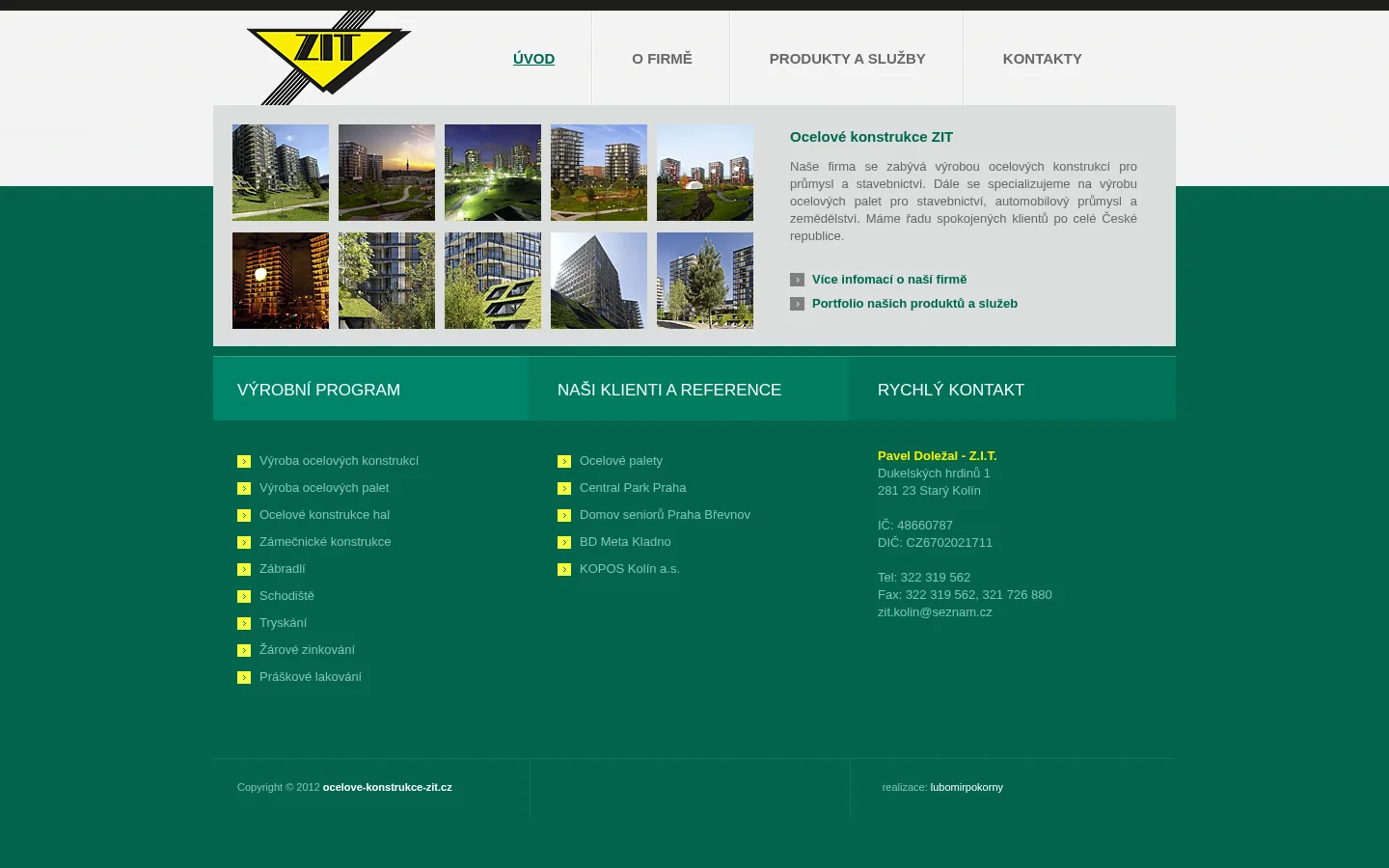 ZIT - Ocelové Konstrukce website