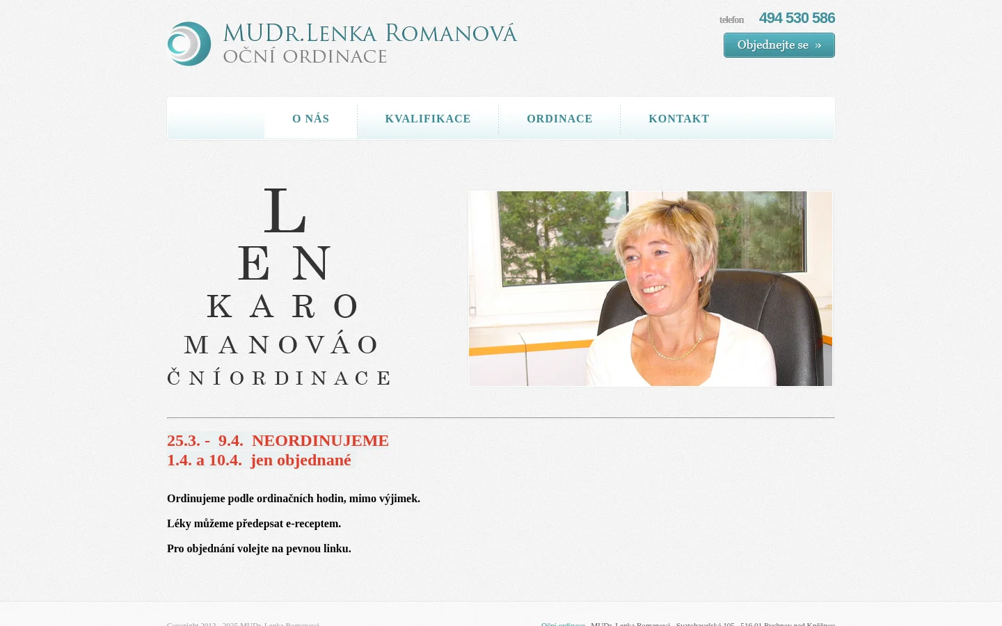 MUDr. Lenka Romanová website
