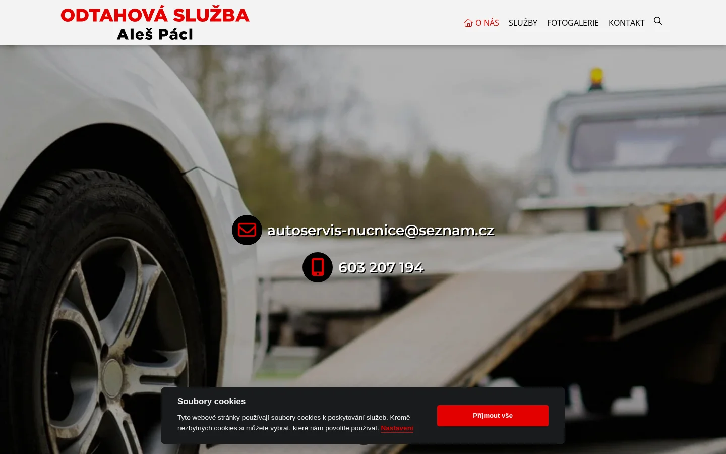 Odtah Assist Pácl website