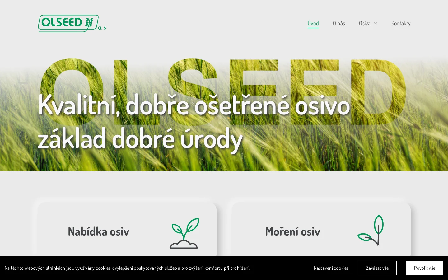 OLSEED, a.s. website