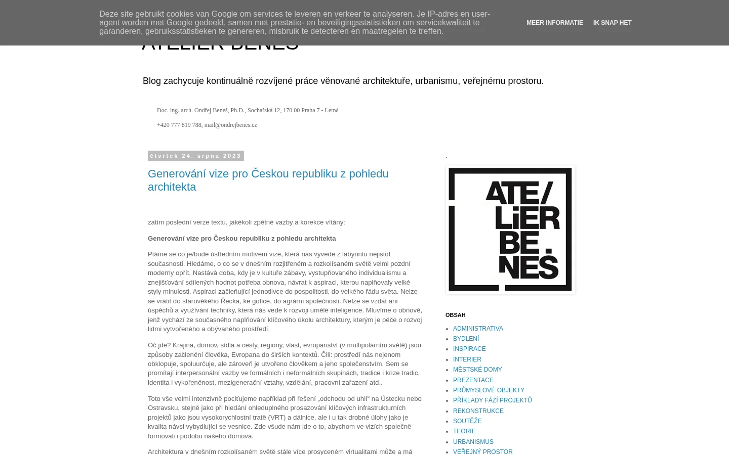 ATELIER BENEŠ website