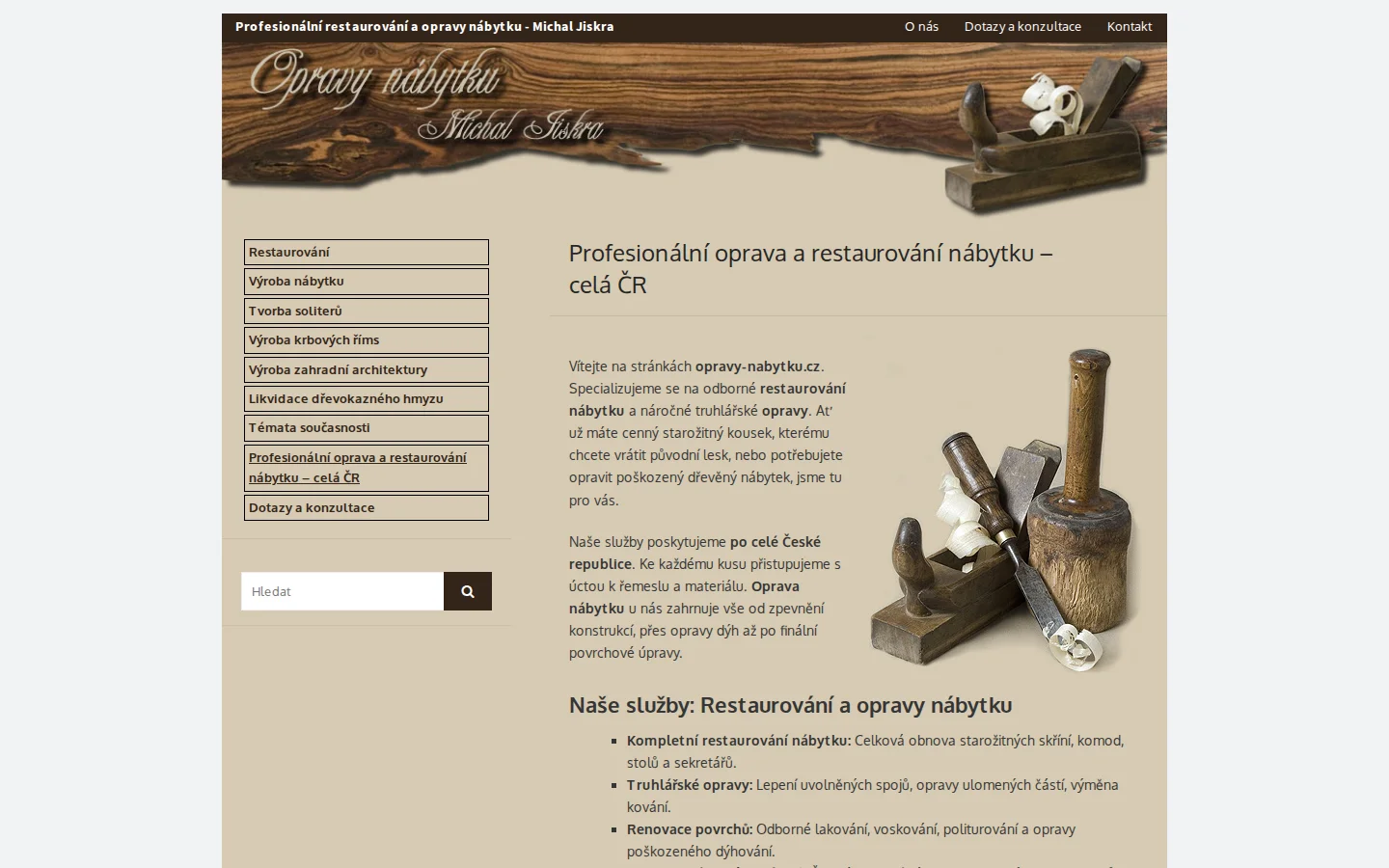 Opravy-Nabytku.cz website
