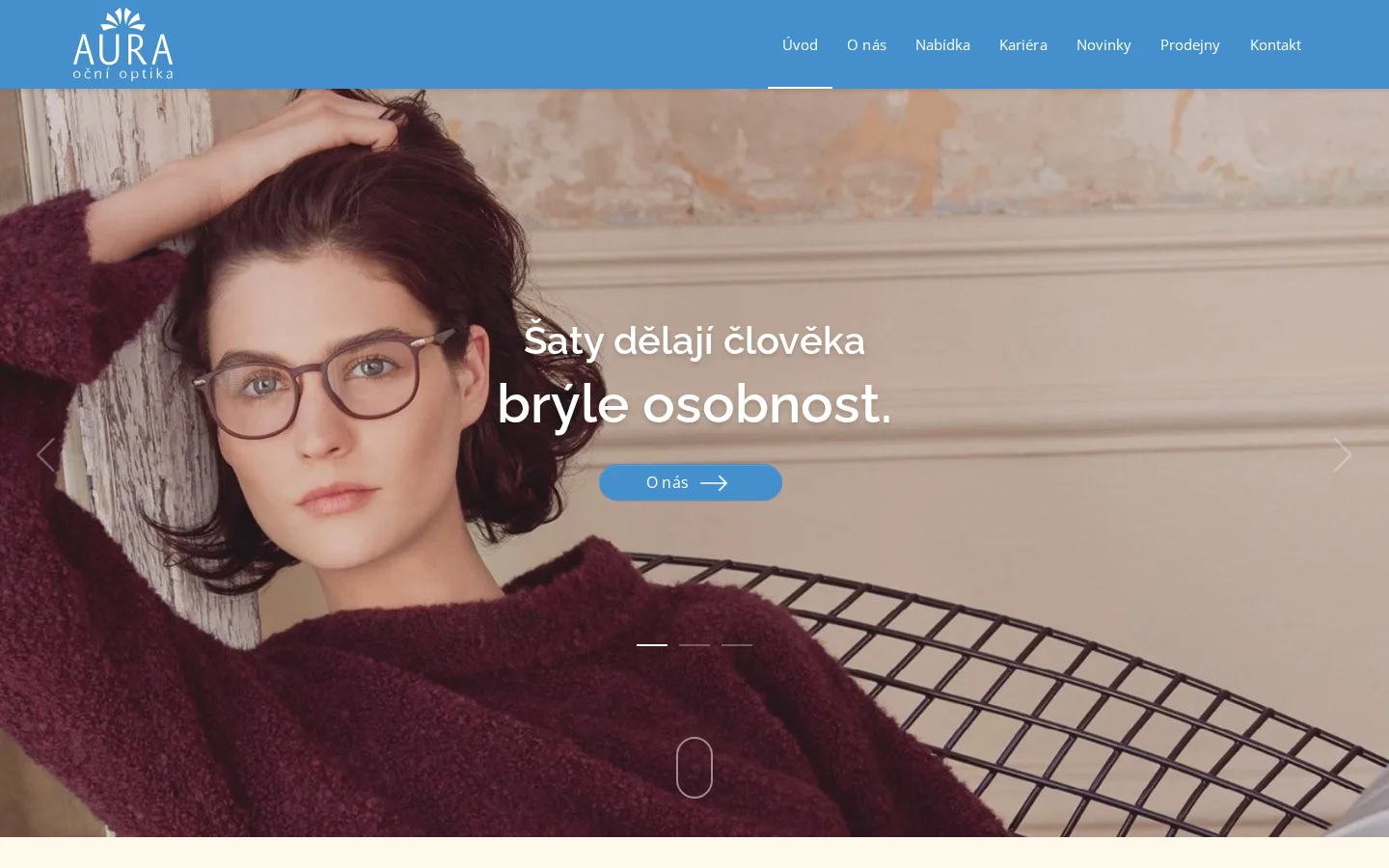 AURA oční optika, s.r.o. website