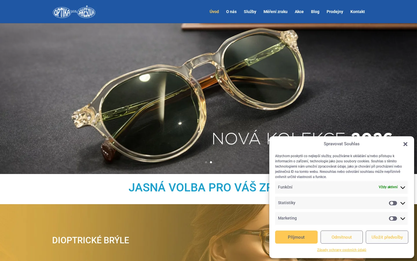 Optika Jakešová website