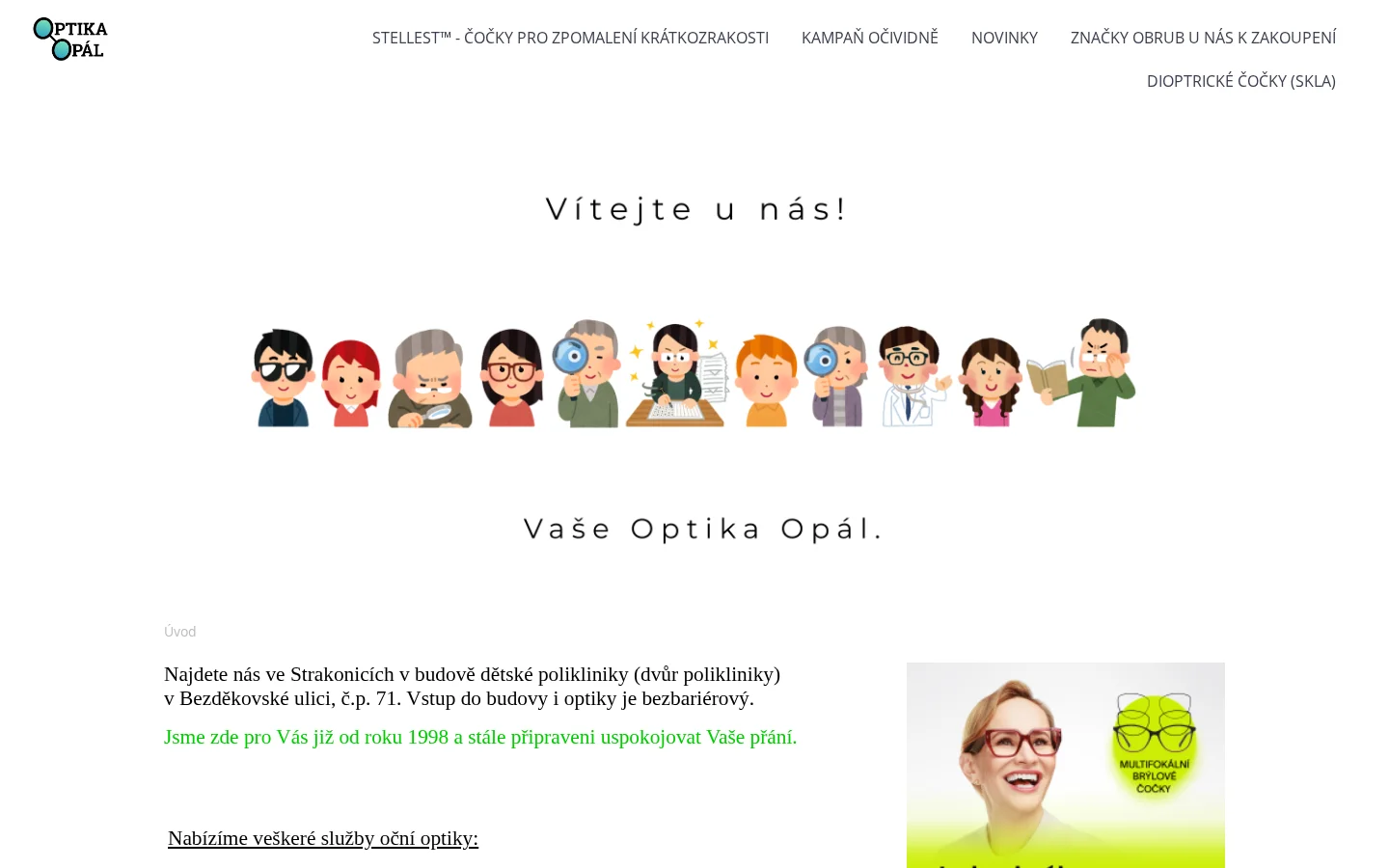 OPTIKA OPÁL, s.r.o. website
