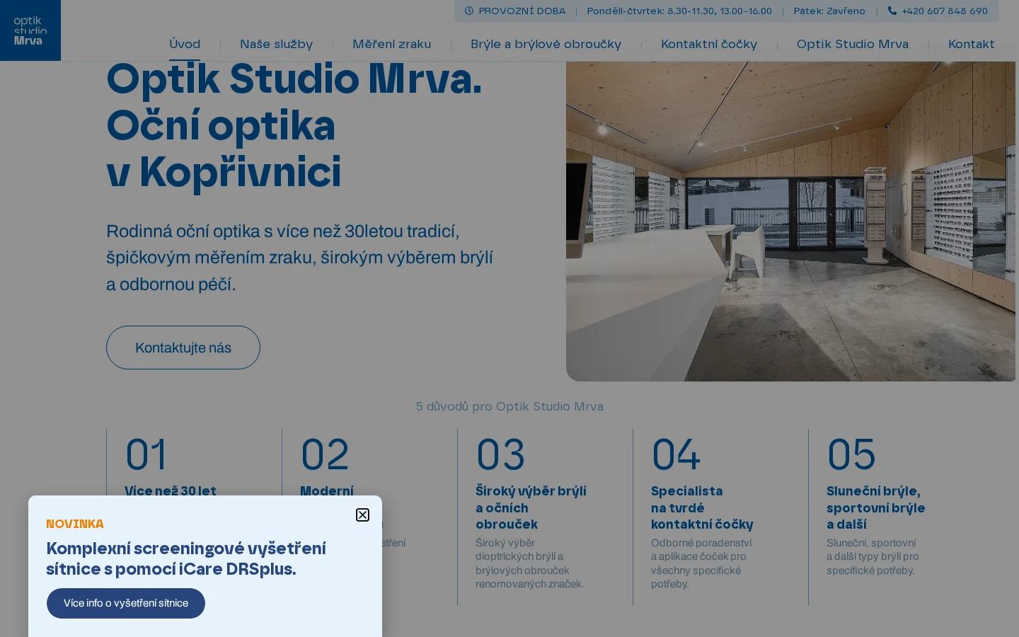 Optik Studio Mrva website