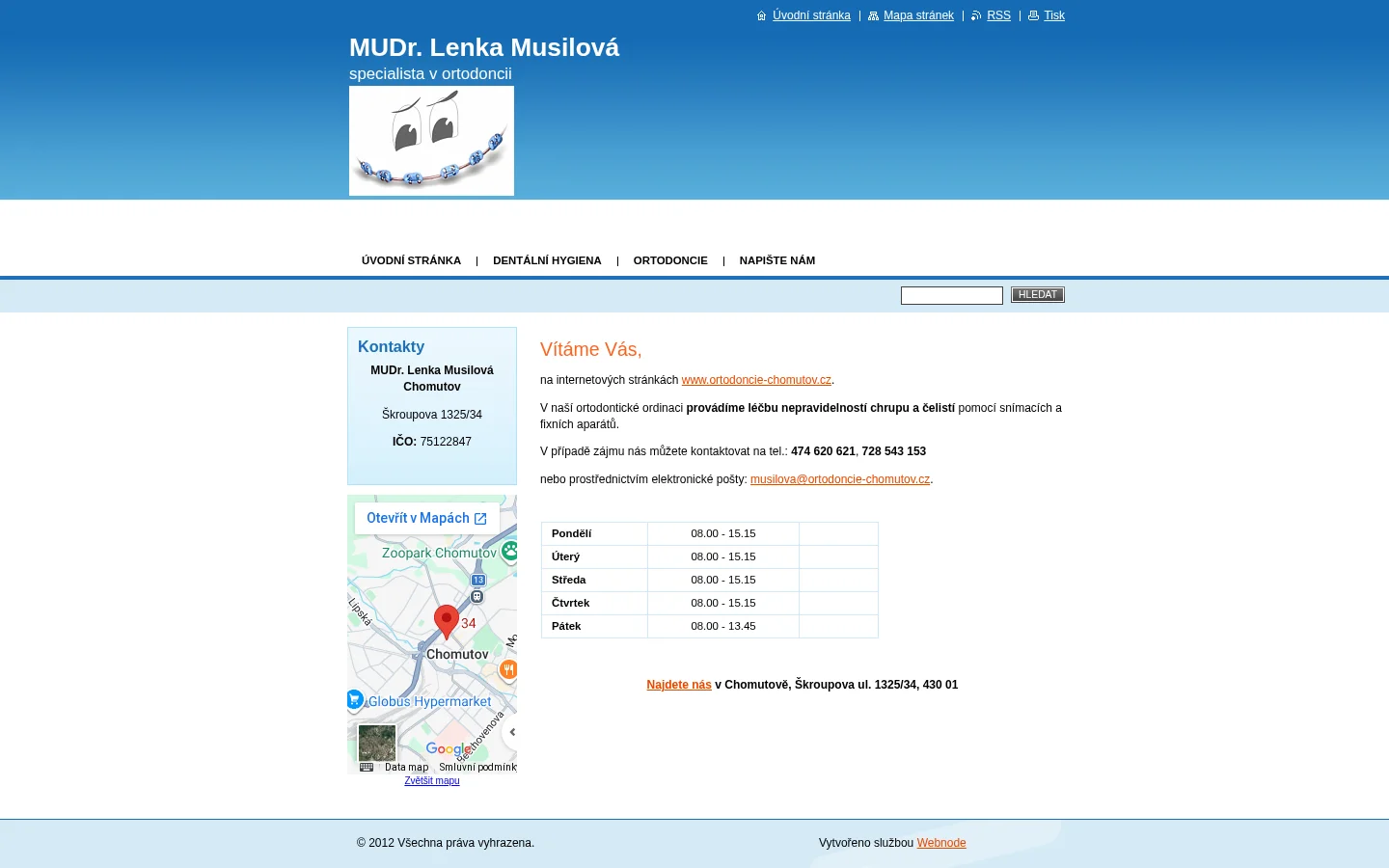 MUDr. Lenka Musilová website