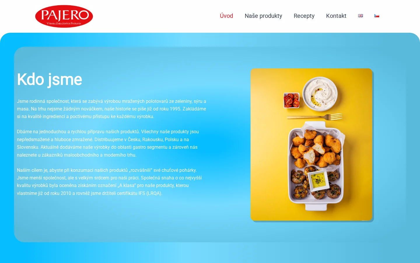 PAJERO, s.r.o. website