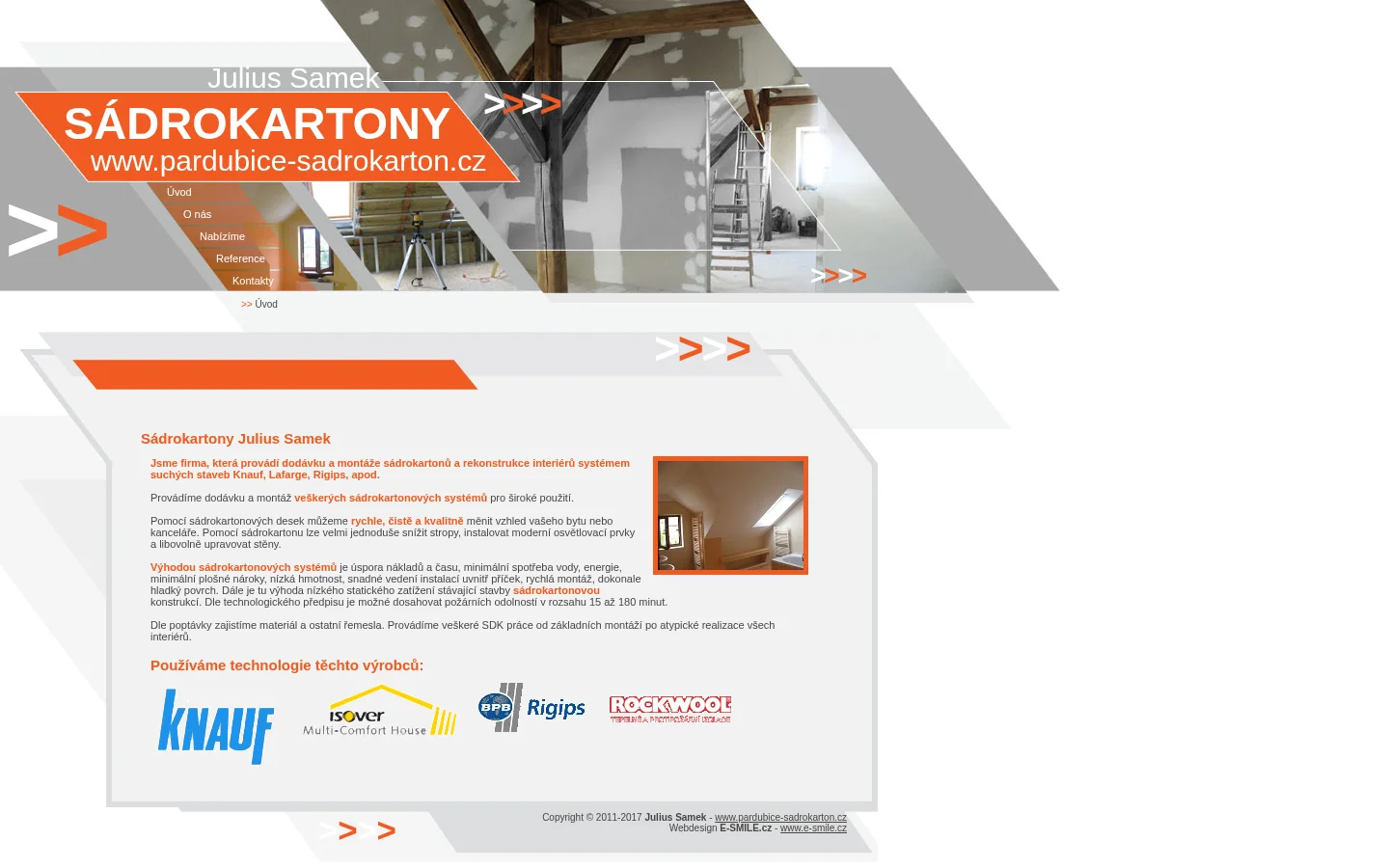 Sádrokarton Pardubice website