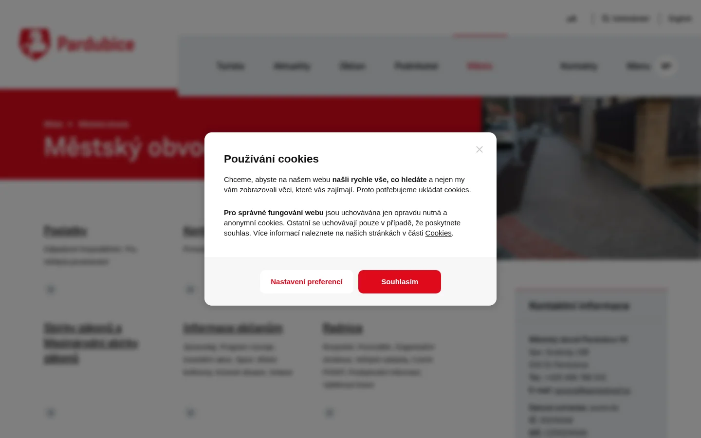 Úřad městského obvodu Pardubice VII website