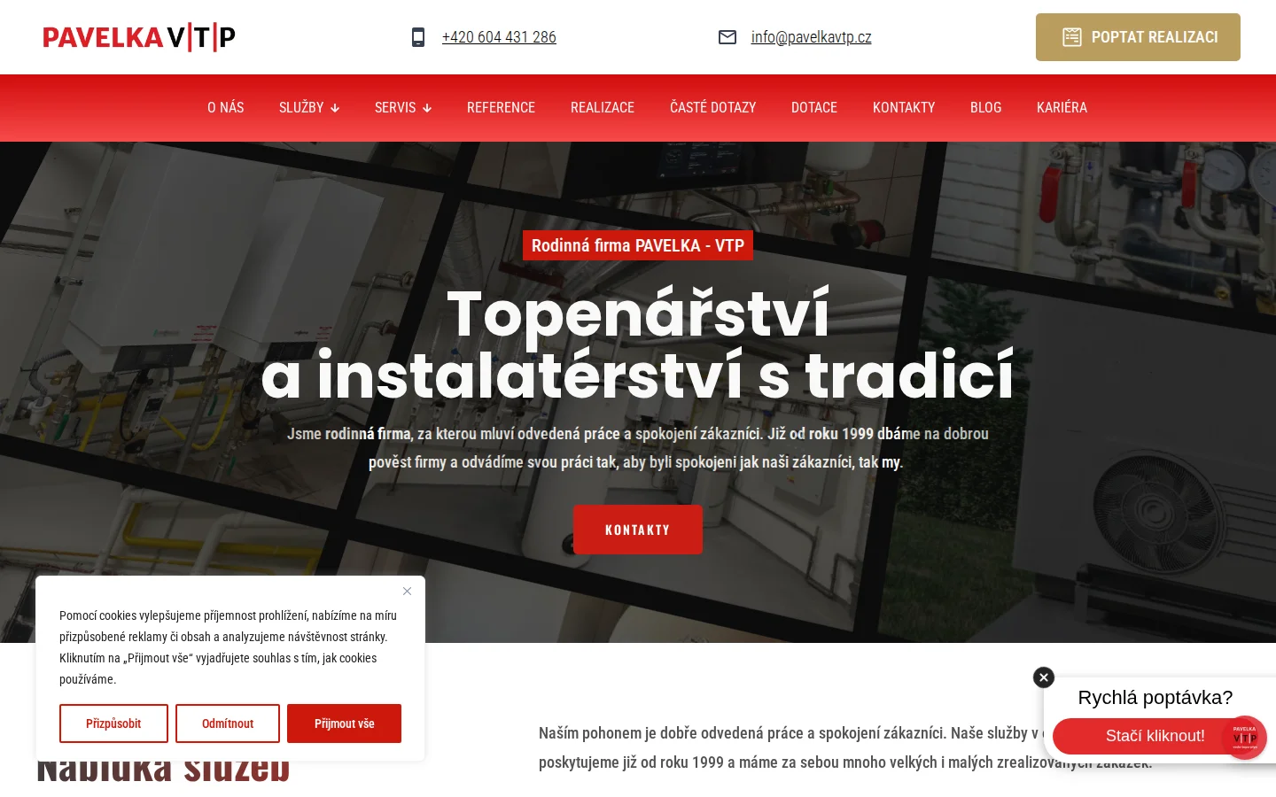 Pavelka VTP website