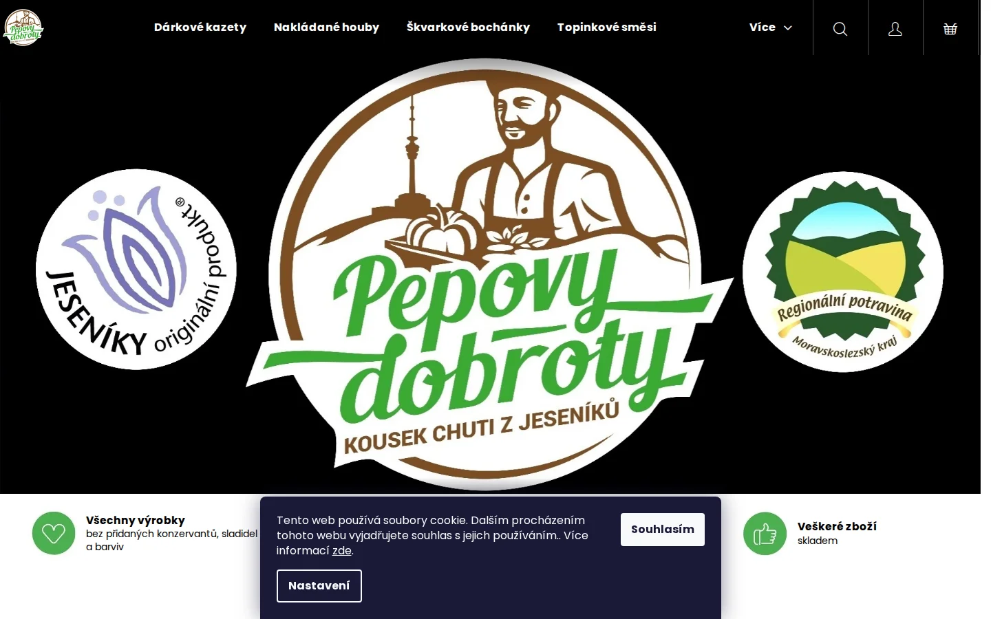 Pepovy dobroty website