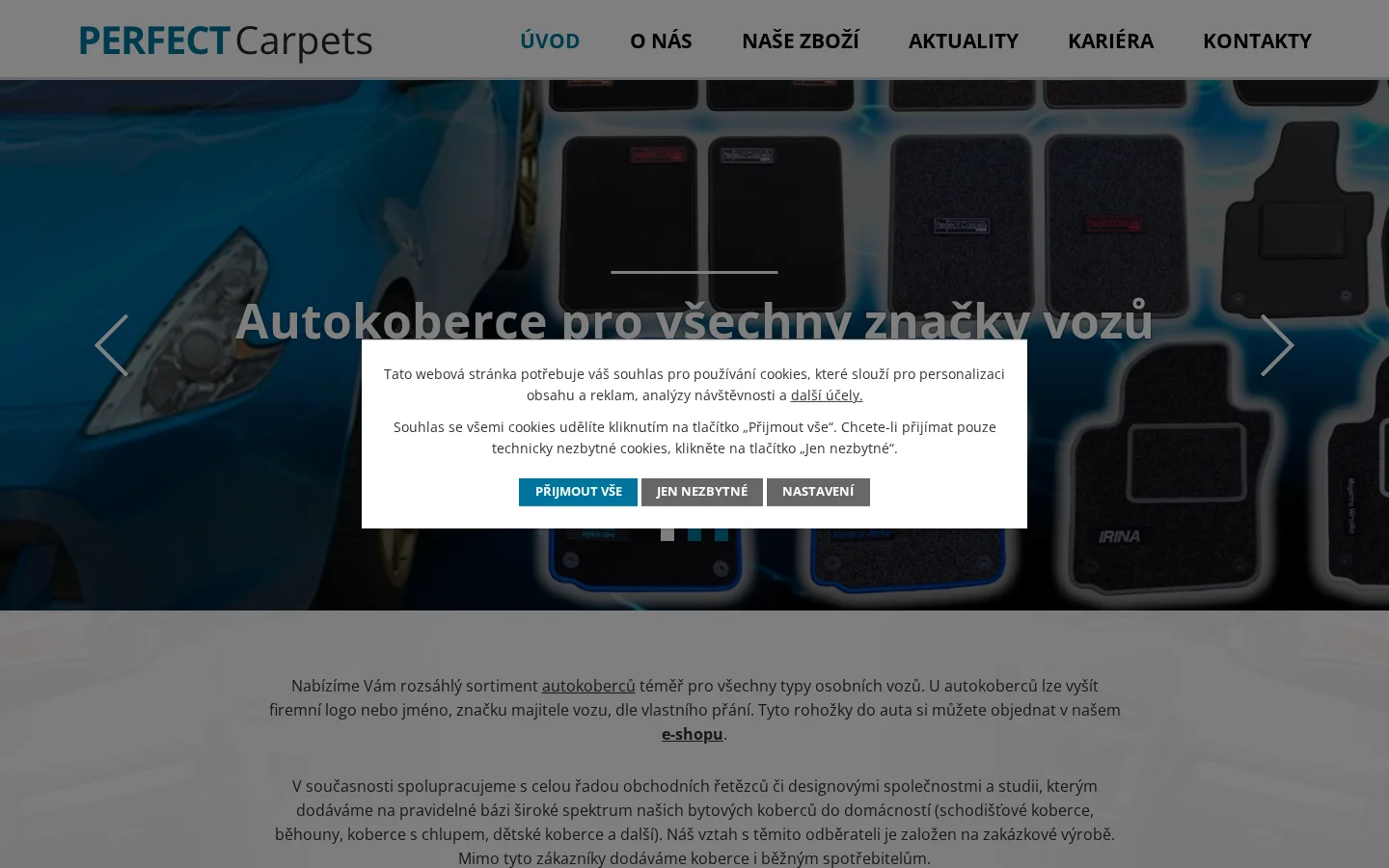 Perfect Carpets, s.r.o. website