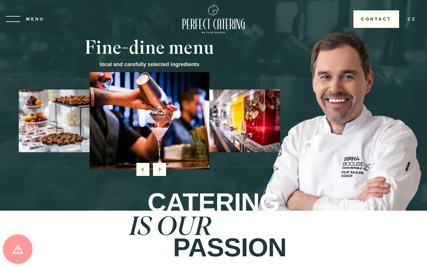 Perfect Catering website