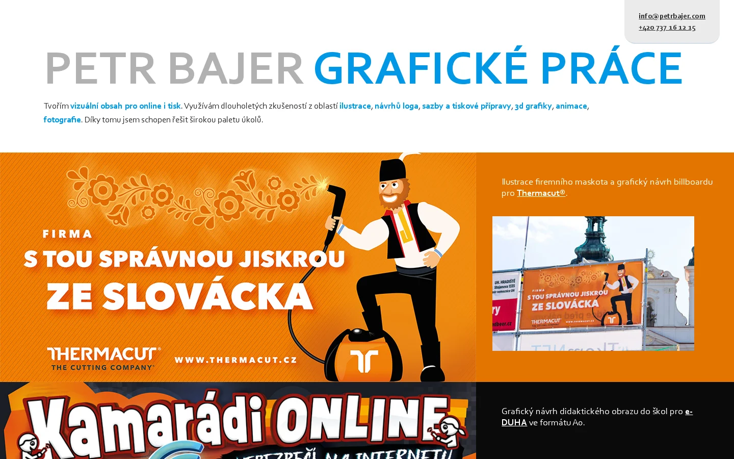 Petr Bajer – grafické práce website