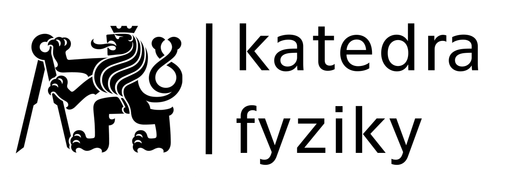 České vysoké učení technické v Praze - Katedra fyziky Fakulty jaderné a fyzikálně inženýrské logo