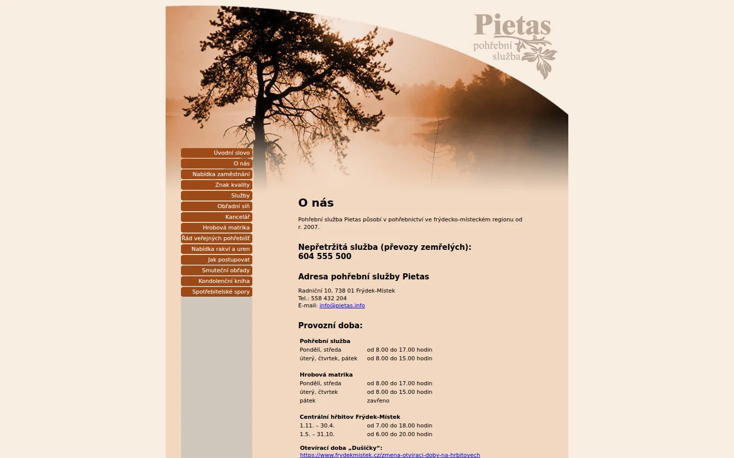 Pietas website