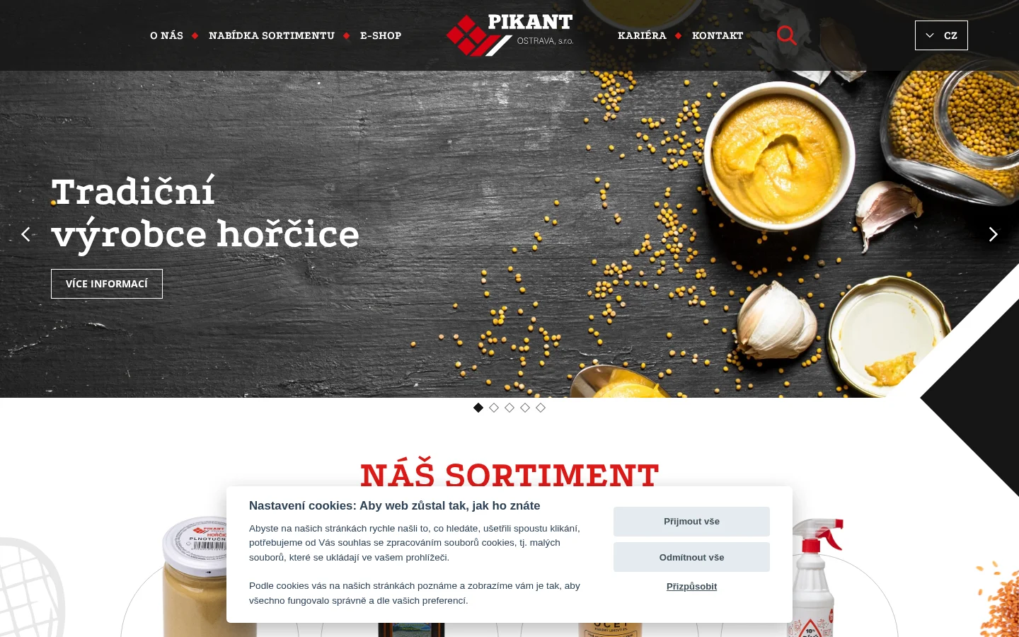 PIKANT Ostrava spol. s r.o. website