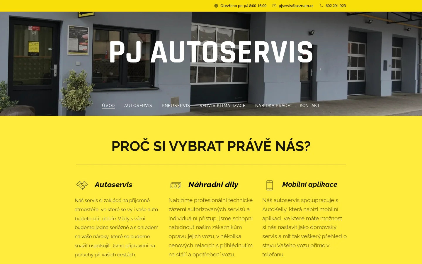 PJ AUTOSERVIS website