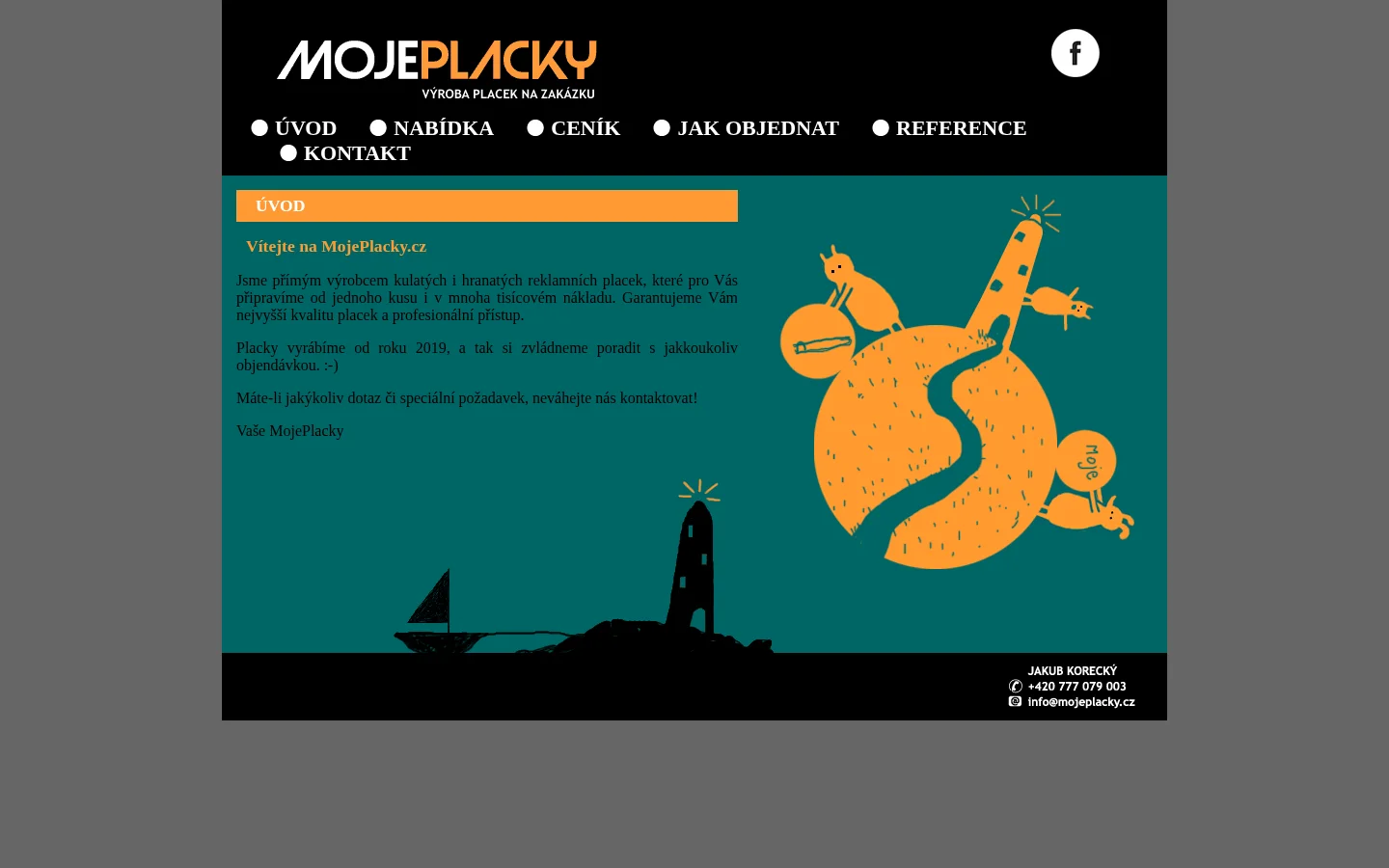 MojePlacky.cz website