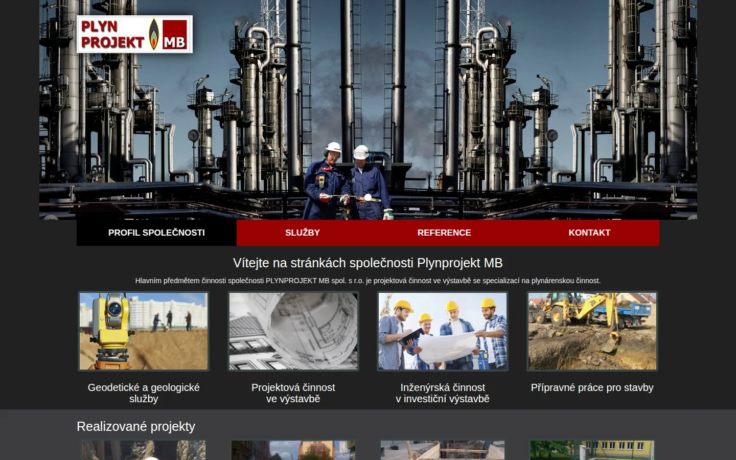 Plynprojekt website