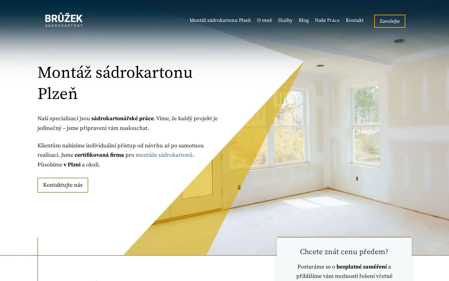 Sádrokartony Brůžek website
