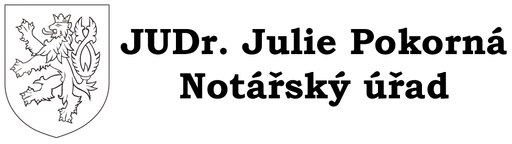 JUDr. Julie Pokorná - notářka logo