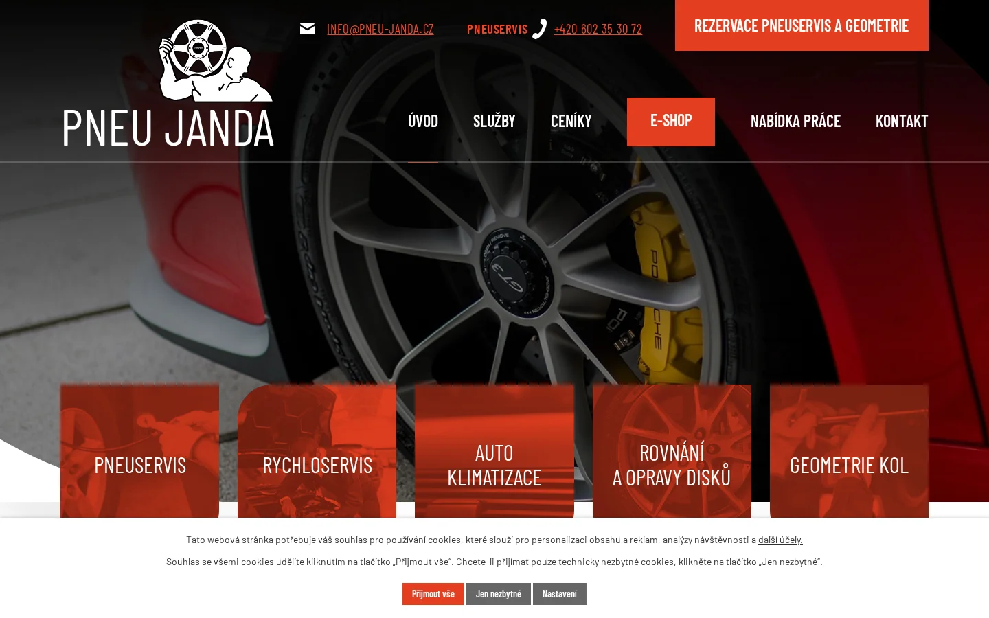 PNEUSERVIS JANDA website