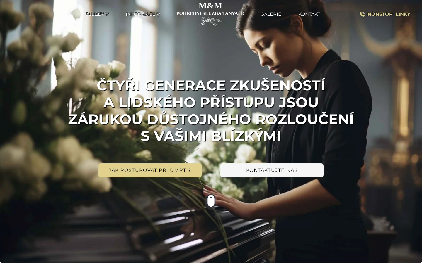 M&M Pohřební služba Tanvald website