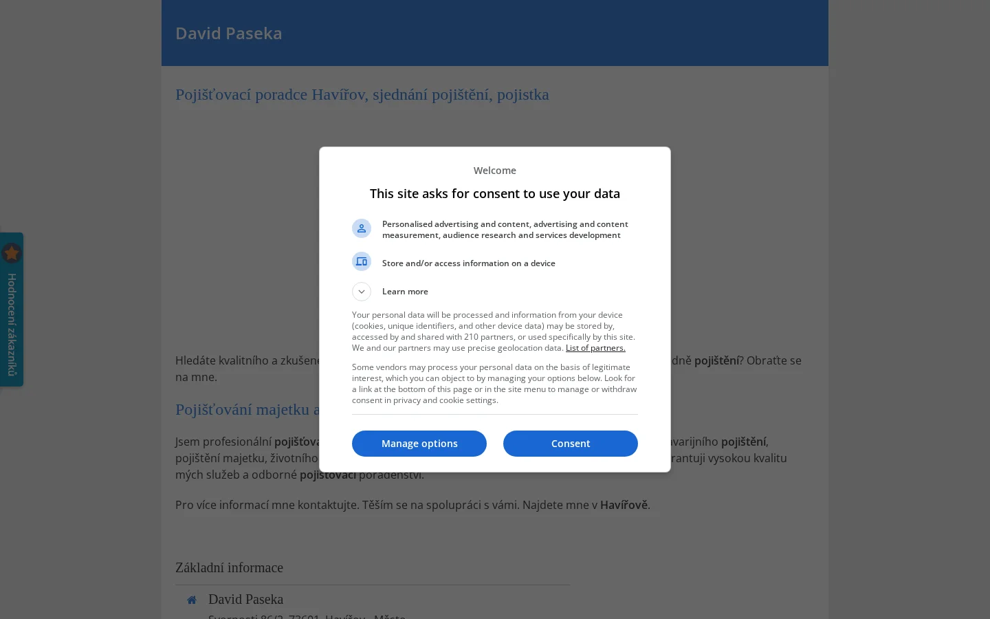 Finanční poradce David Paseka website